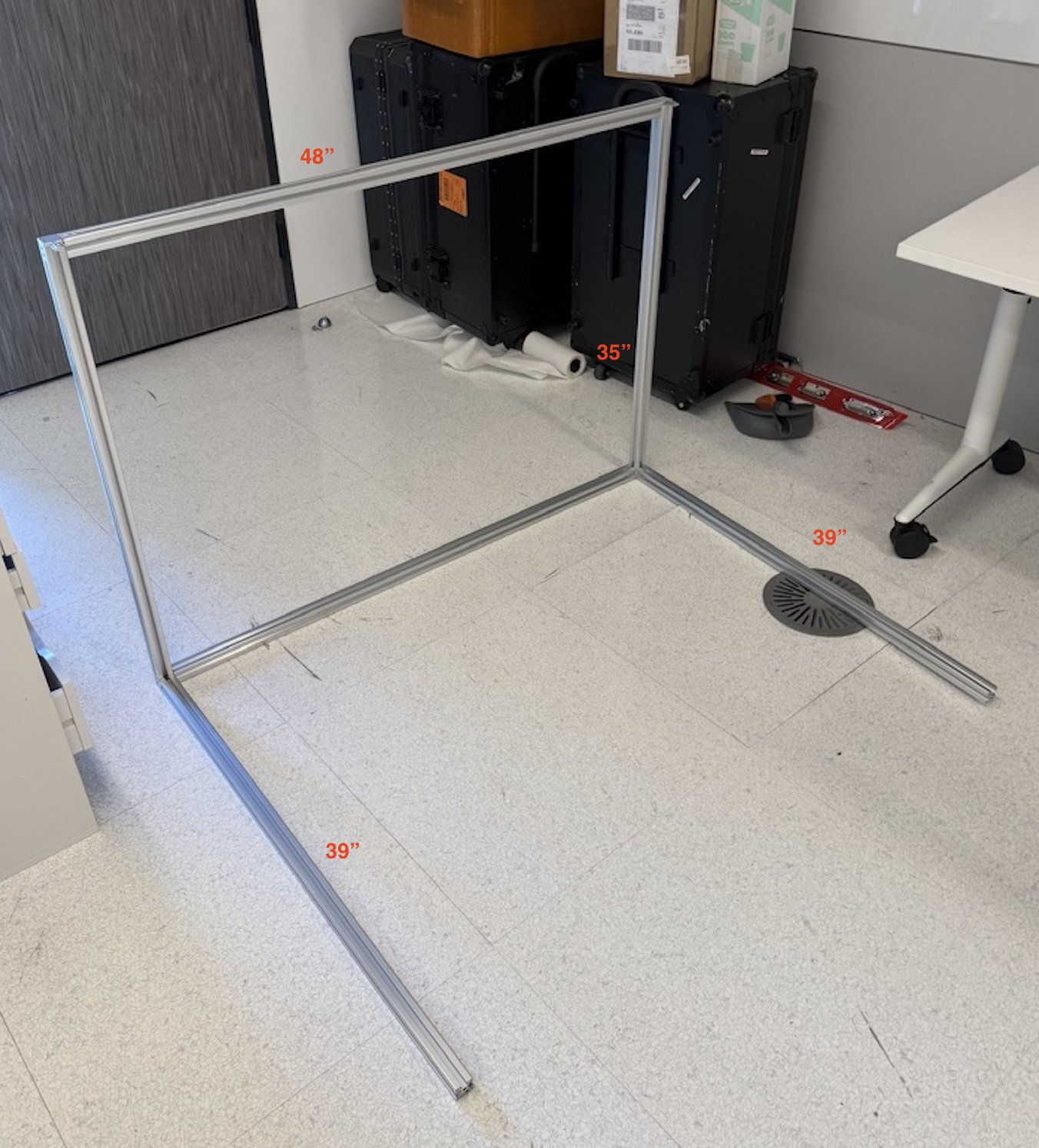 Bottom connectors attached to the back frame